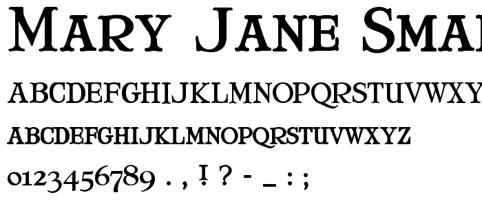 Mary Jane Small Caps font
